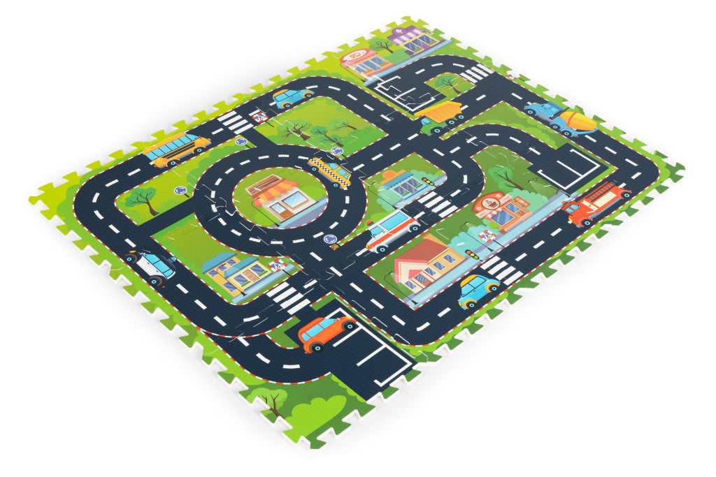Schaumstoff-Schwamm-Puzzle Teppich Teppich Stadt Straßen Sekundäres Bild