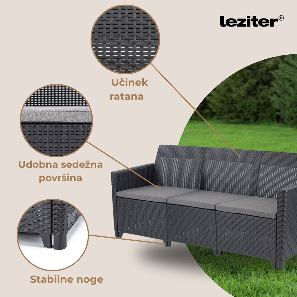 Claire X 9-Sitzer-Ecksitzgruppe mit Kissentisch