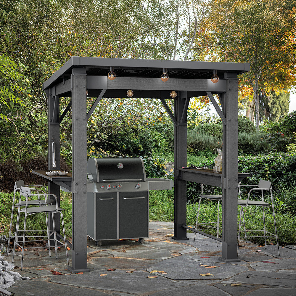 Garten-Grillpavillon mit Theke, Überdachung Sekundäres Bild