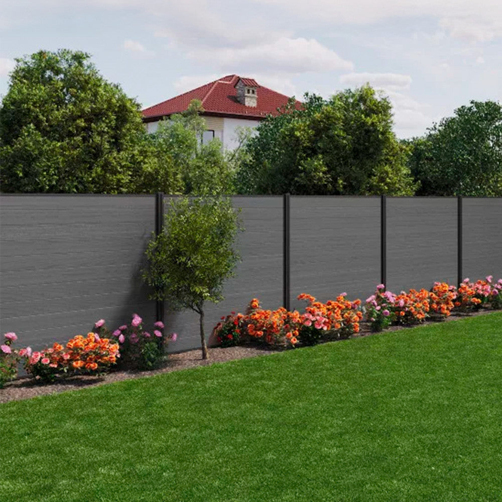 Zaun Evotech Kunststoff Holzmaserung Zaunpaneel Paket Sekundäres Bild