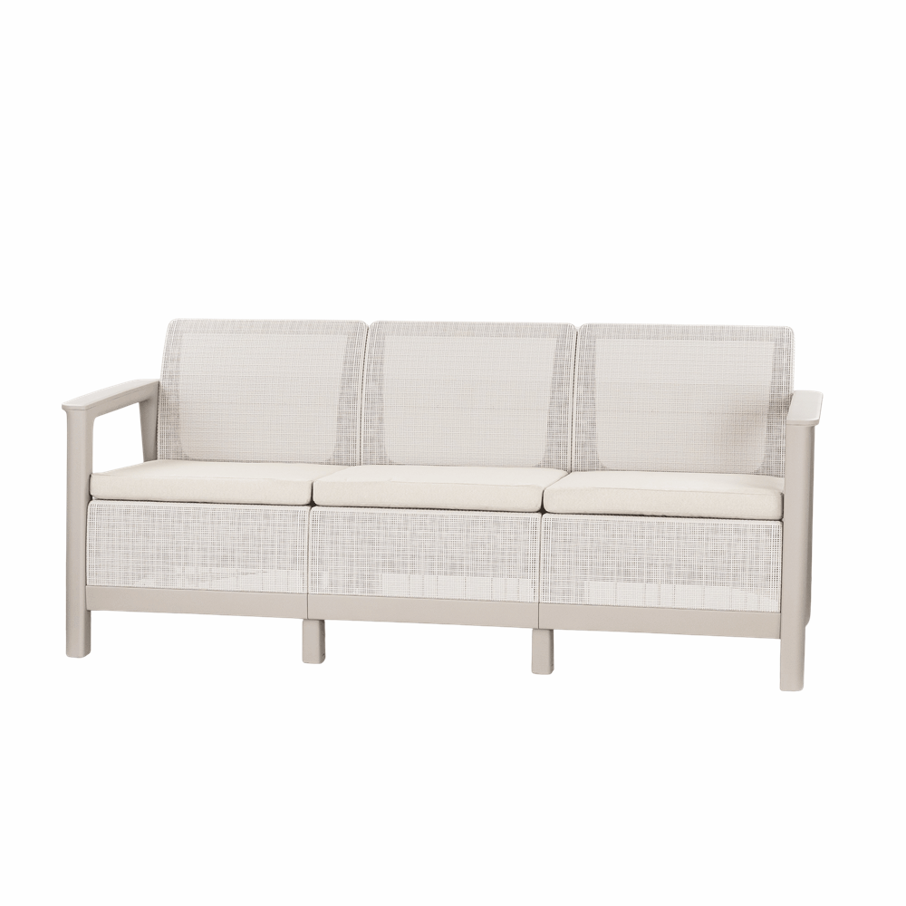 Scandi Love Linea Duo Gartenmöbel-Set mit Aufbewahrungstisch aus Jute Sekundäres Bild