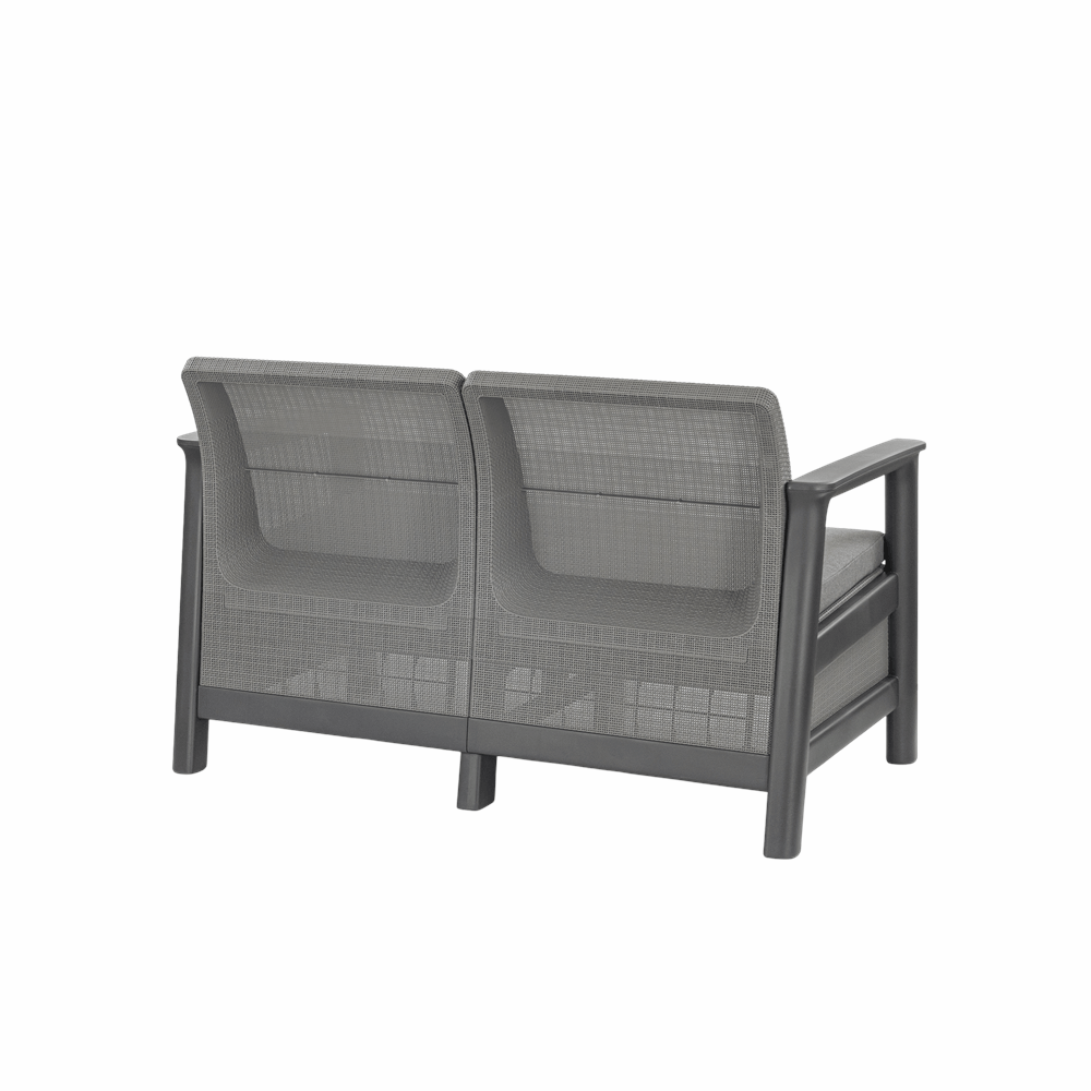 Scandi Box linea duo Gartenmöbelset mit Ablagetisch aus Jute Sekundäres Bild