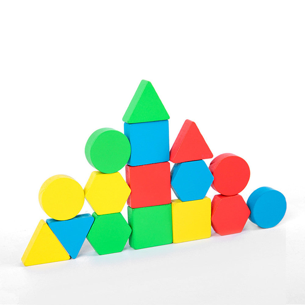 Formenpuzzle und Baukasten mit Holzspielkarten Sekundäres Bild