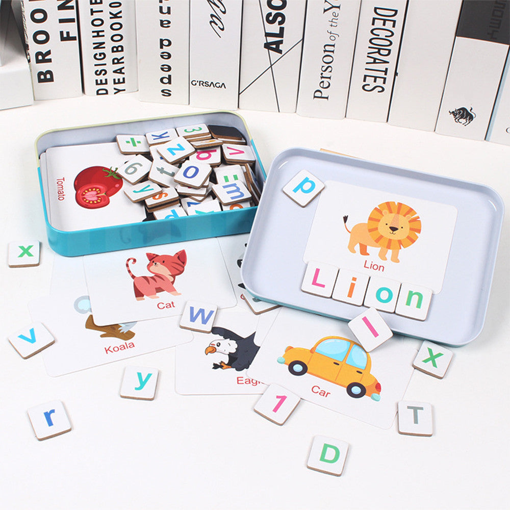 Magnetisches Wortpuzzle-Spielzeug zum Englischlernen Sekundäres Bild