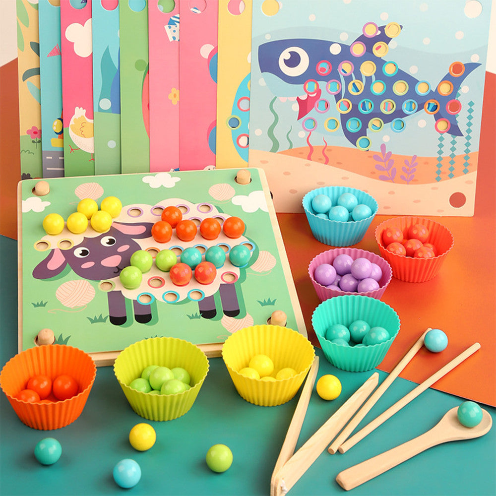 Puzzle mit Kugeln – Montessori-Holzspielzeug Sekundäres Bild