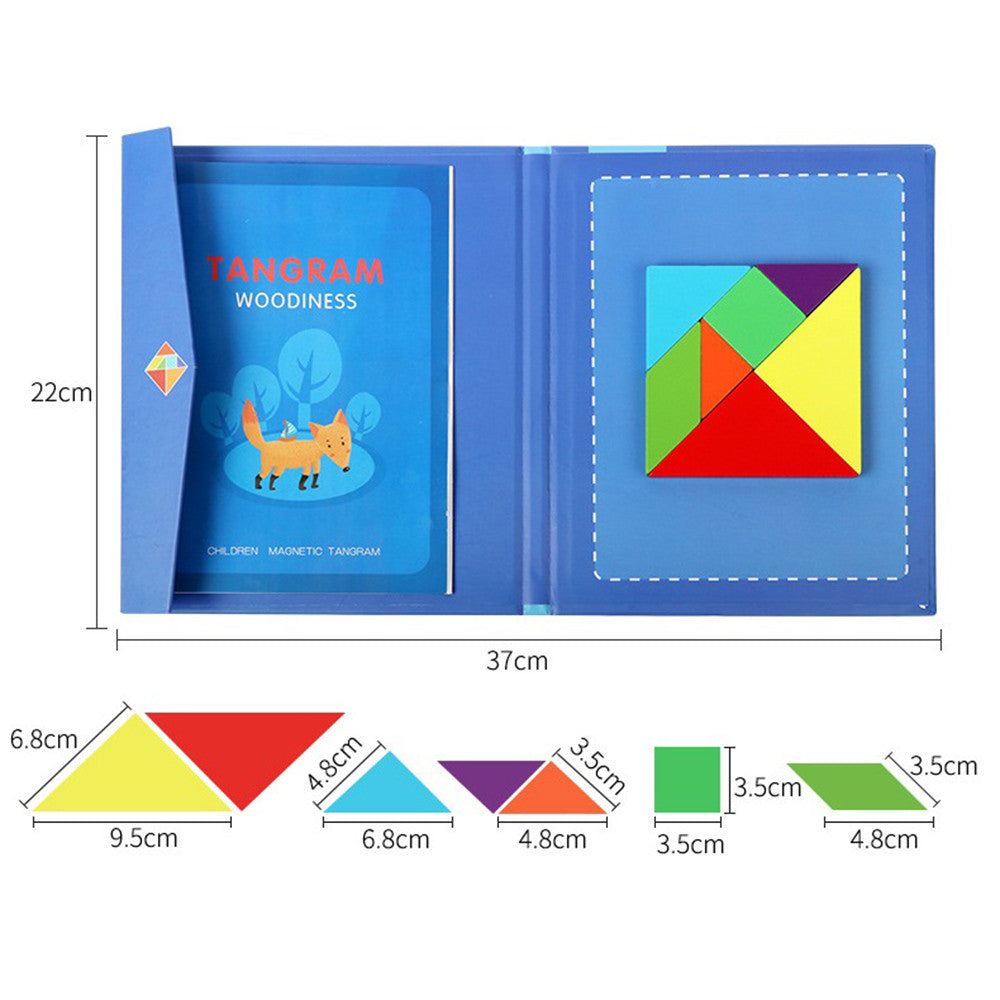 Magnetisches Tangram-Spiel aus Holz Sekundäres Bild