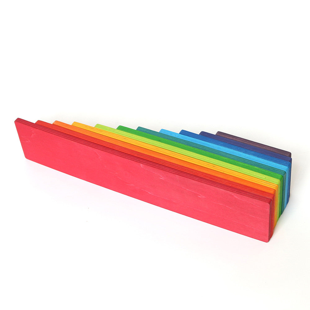 Montessori-Regenbogen-Bauklötze aus Holz Sekundäres Bild