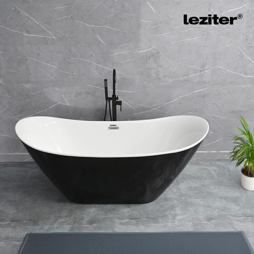 Flow freistehende badewanne schwarz Sekundäres Bild