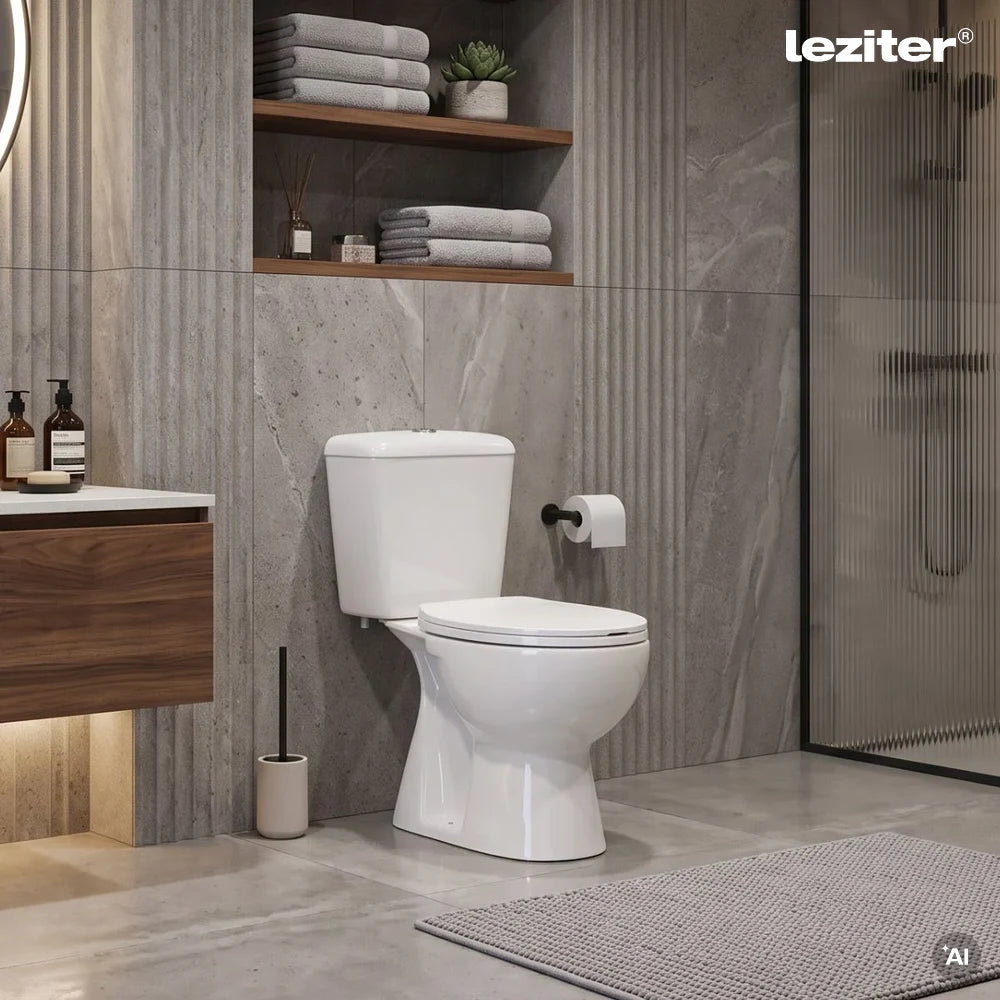 Cleano Monoblock-WC mit Bodenspülung und Sitz Sekundäres Bild