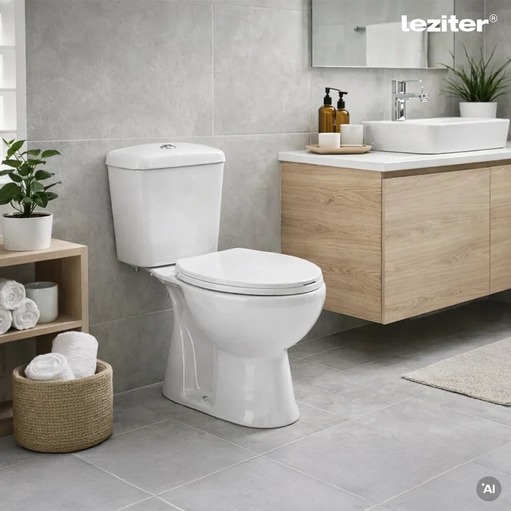 Cleano Monoblock WC mit Rückspülung und Sitz Sekundäres Bild