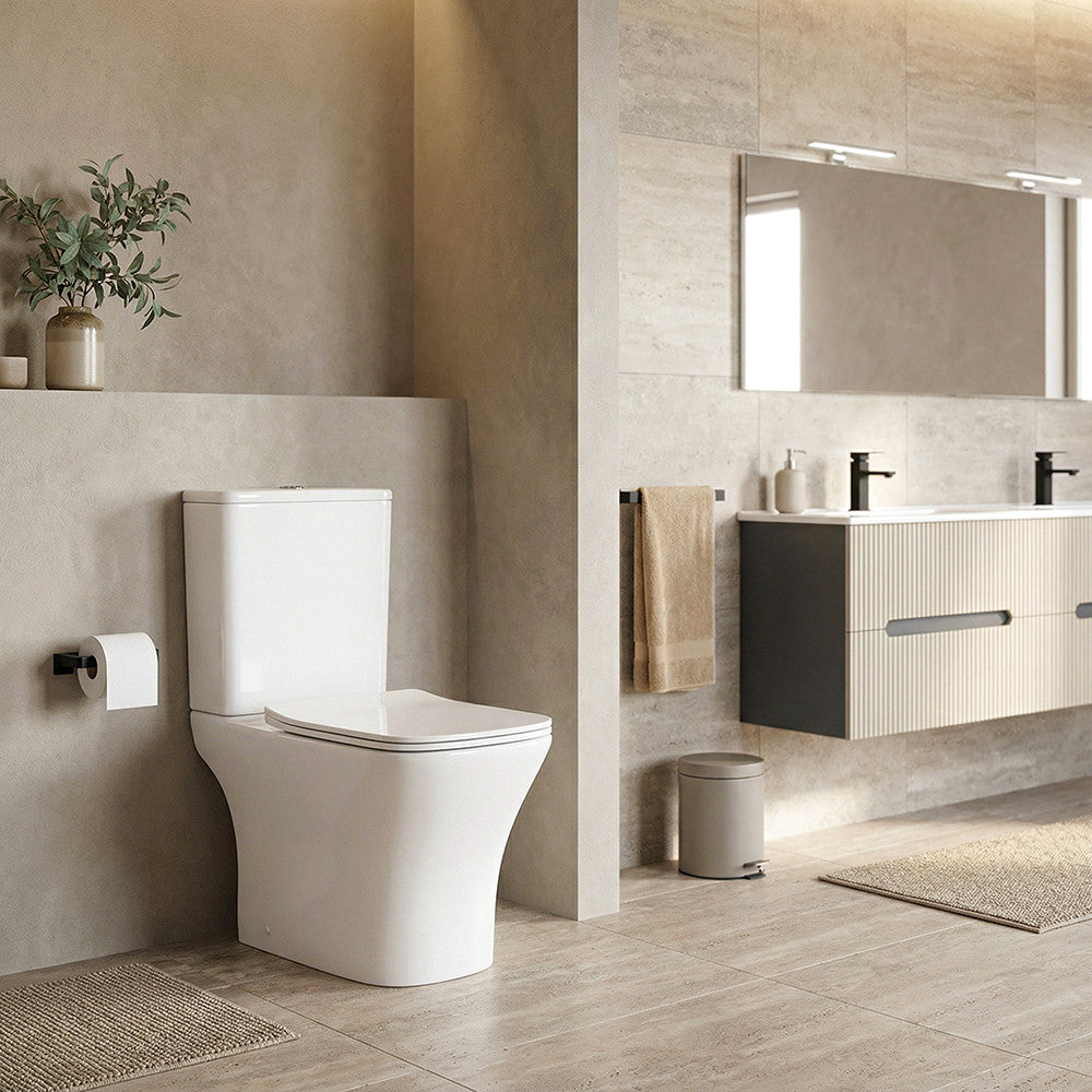 Nile Monoblock-Kompakttoilette mit Absenkautomatik und Bodenspülung Sekundäres Bild