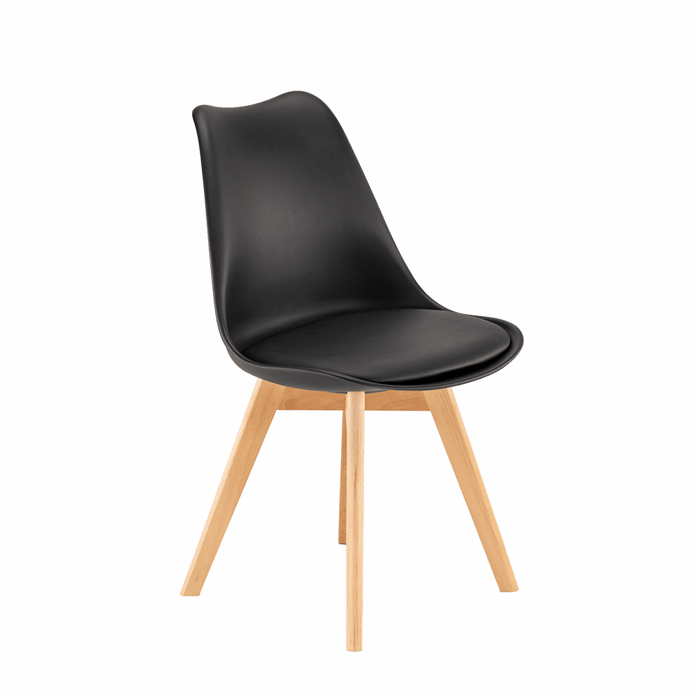 Silla Esszimmerstuhl 4 Stück in schwarz