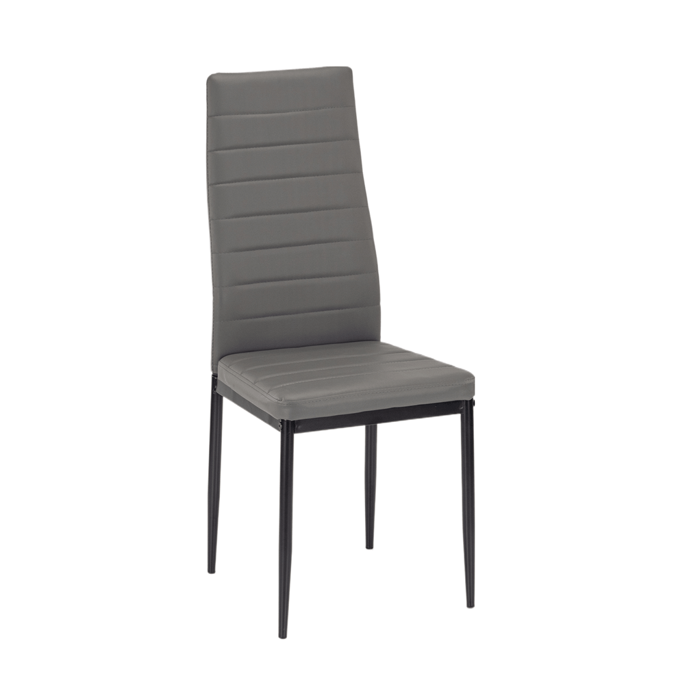 Verna 6+1 Esstisch-Set grau-schwarz