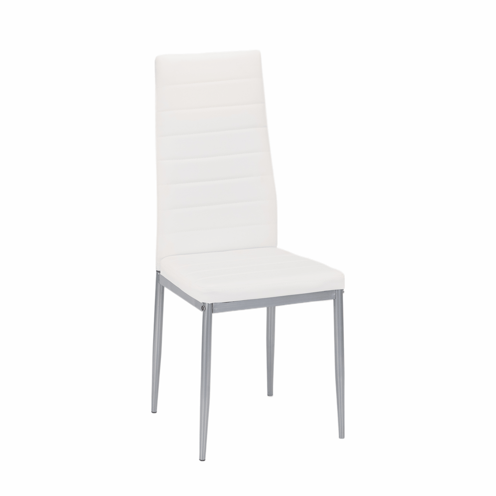Mezza 4+1 Esstisch-Set weiß-grau