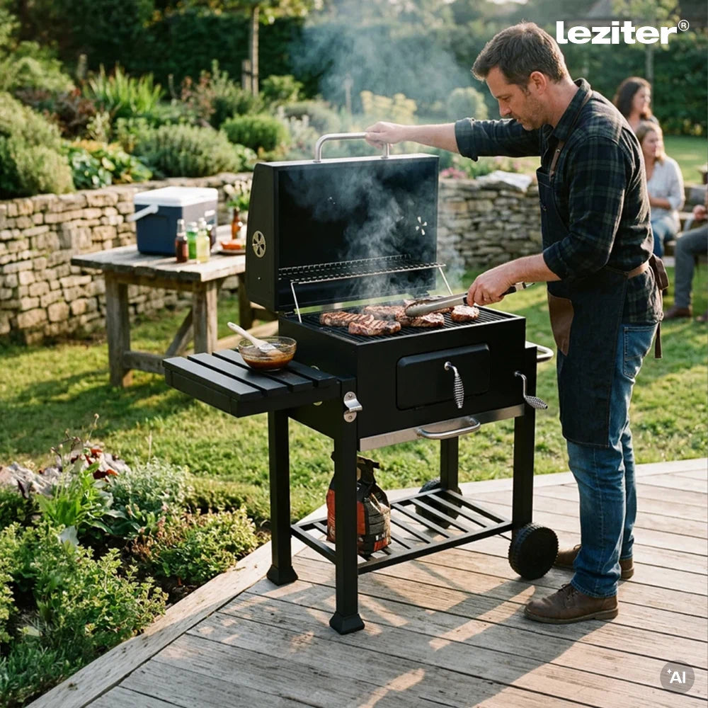 Multifunktionaler Gartengrill für Holzkohle Sekundäres Bild