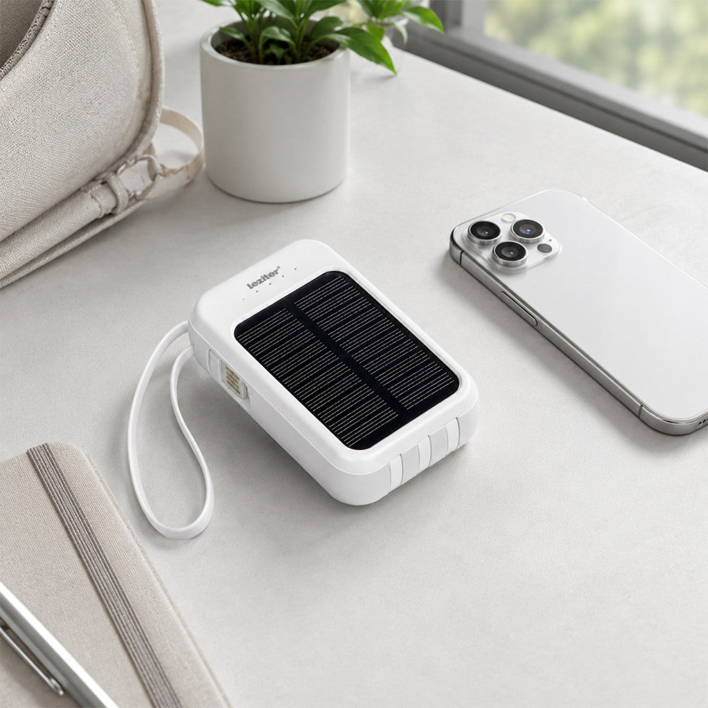 Powerbank mit Solarmodul, 4 Ladekabeln, 4000 mAh Sekundäres Bild