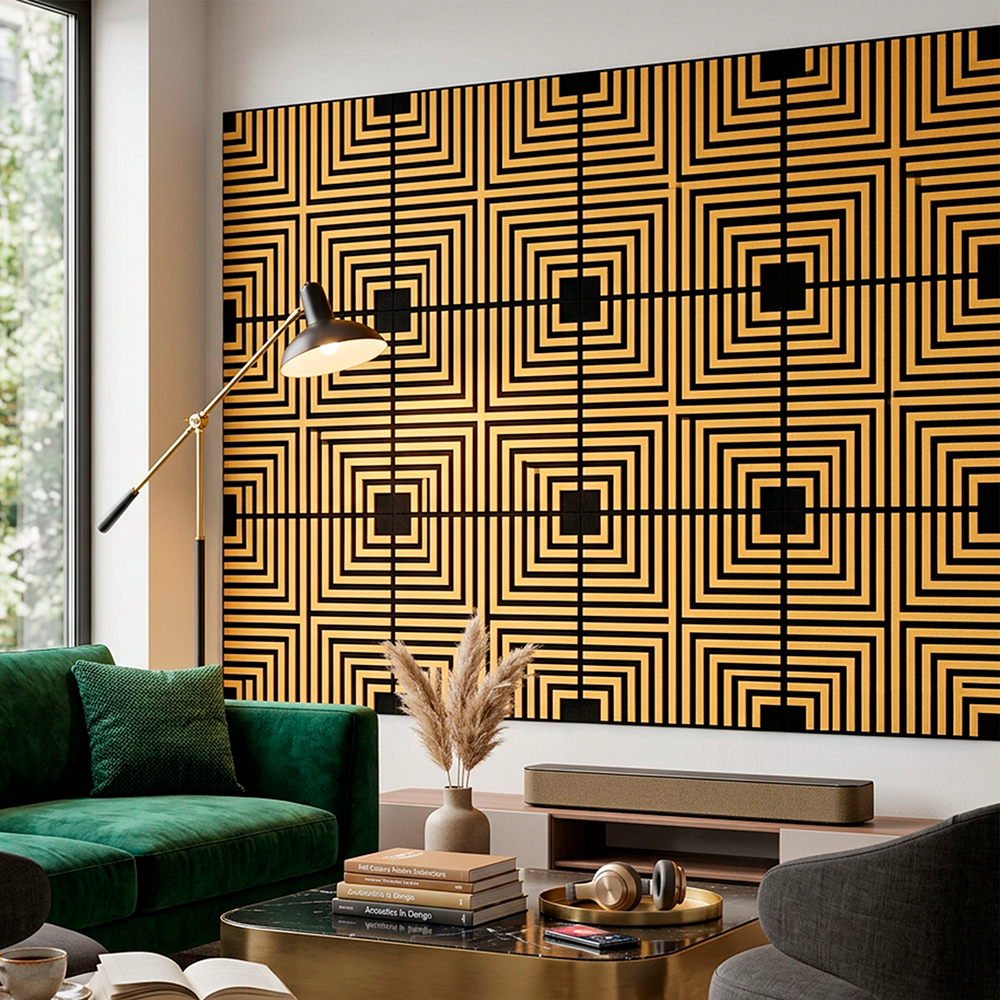 Akustikwandpaneel Deco V in Bambusoptik, 60 x 60 x 1,8 cm Sekundäres Bild