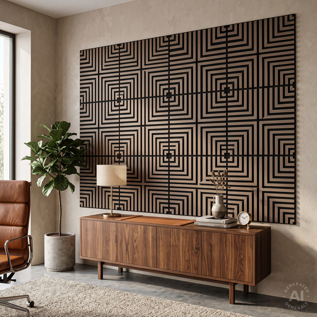 Akustikwandpaneel Deco V in Eiche-Öl-Optik, 60 x 60 x 1,8 cm Sekundäres Bild