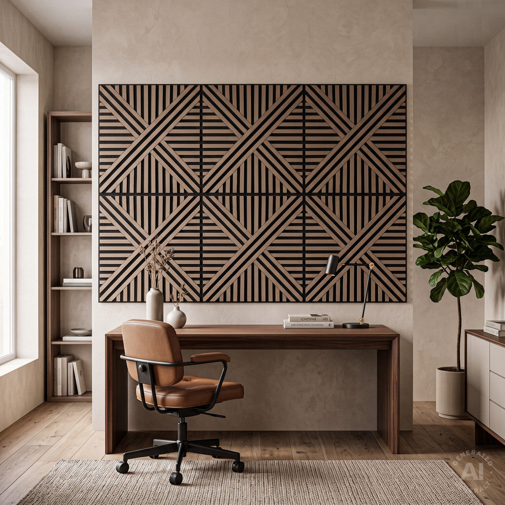 Akustikwandpaneel Deco VI in Eiche-Öl-Optik, 60 x 60 x 1,8 cm Sekundäres Bild