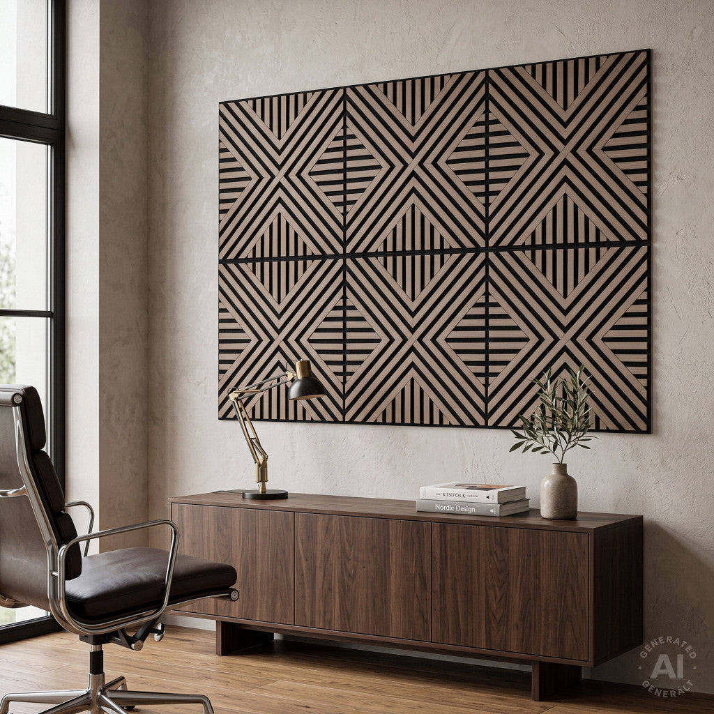 Akustikwandpaneel Deco VII in Eiche-Öl-Optik, 60 x 60 x 1,8 cm Sekundäres Bild