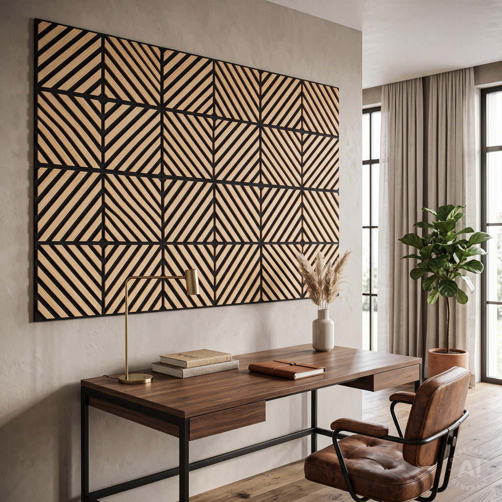 Akustikwandpaneel Deco IX in Bambusoptik, 60 x 60 x 1,8 cm Sekundäres Bild