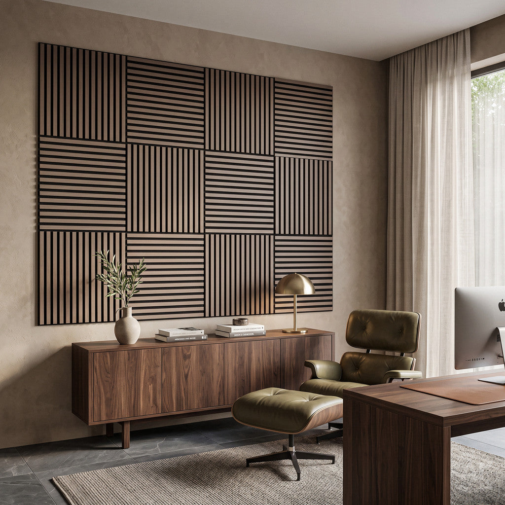Akustikwandpaneel Deco II in Eiche-Öl-Optik, 60 x 60 x 1,8 cm Sekundäres Bild
