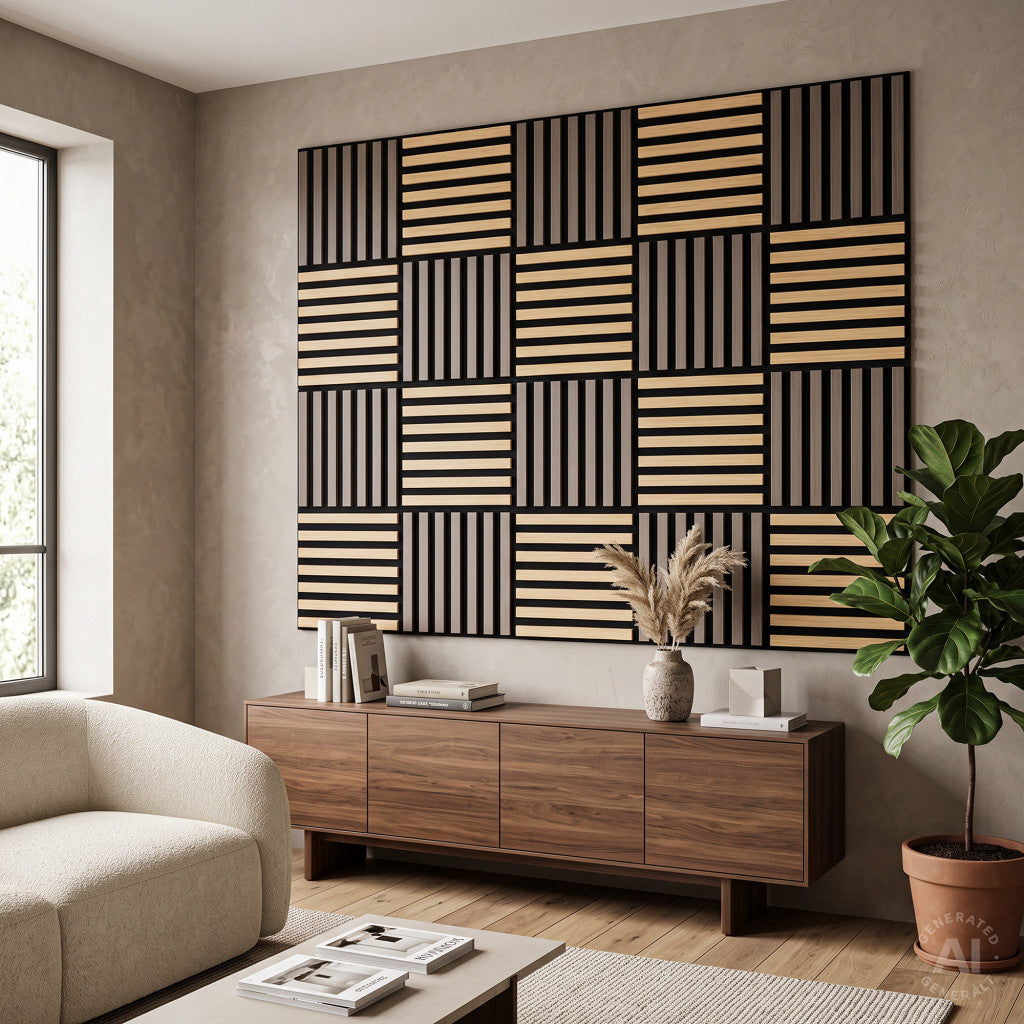 Akustikwandpaneel Deco X in Eiche-Öl-Optik, 60 x 60 x 1,8 cm Sekundäres Bild