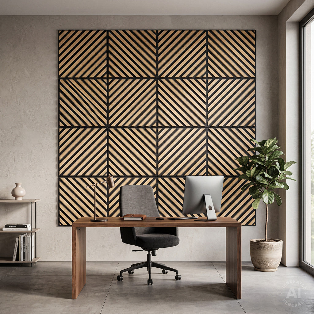 Akustikwandpaneel Deco III in Bambusoptik, 60 x 60 x 1,8 cm Sekundäres Bild