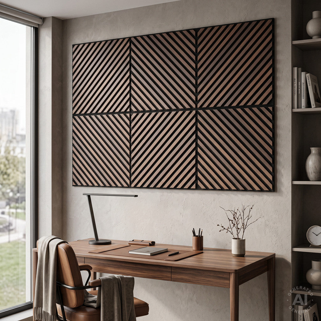 Akustikwandpaneel Deco III in Eiche-Öl-Optik, 60 x 60 x 1,8 cm Sekundäres Bild