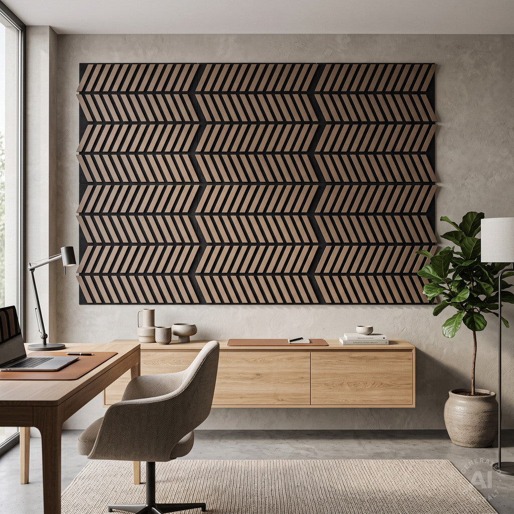 Akustikwandpaneel Deco XII in Eiche-Öl-Optik, 60 x 60 x 1,8 cm Sekundäres Bild