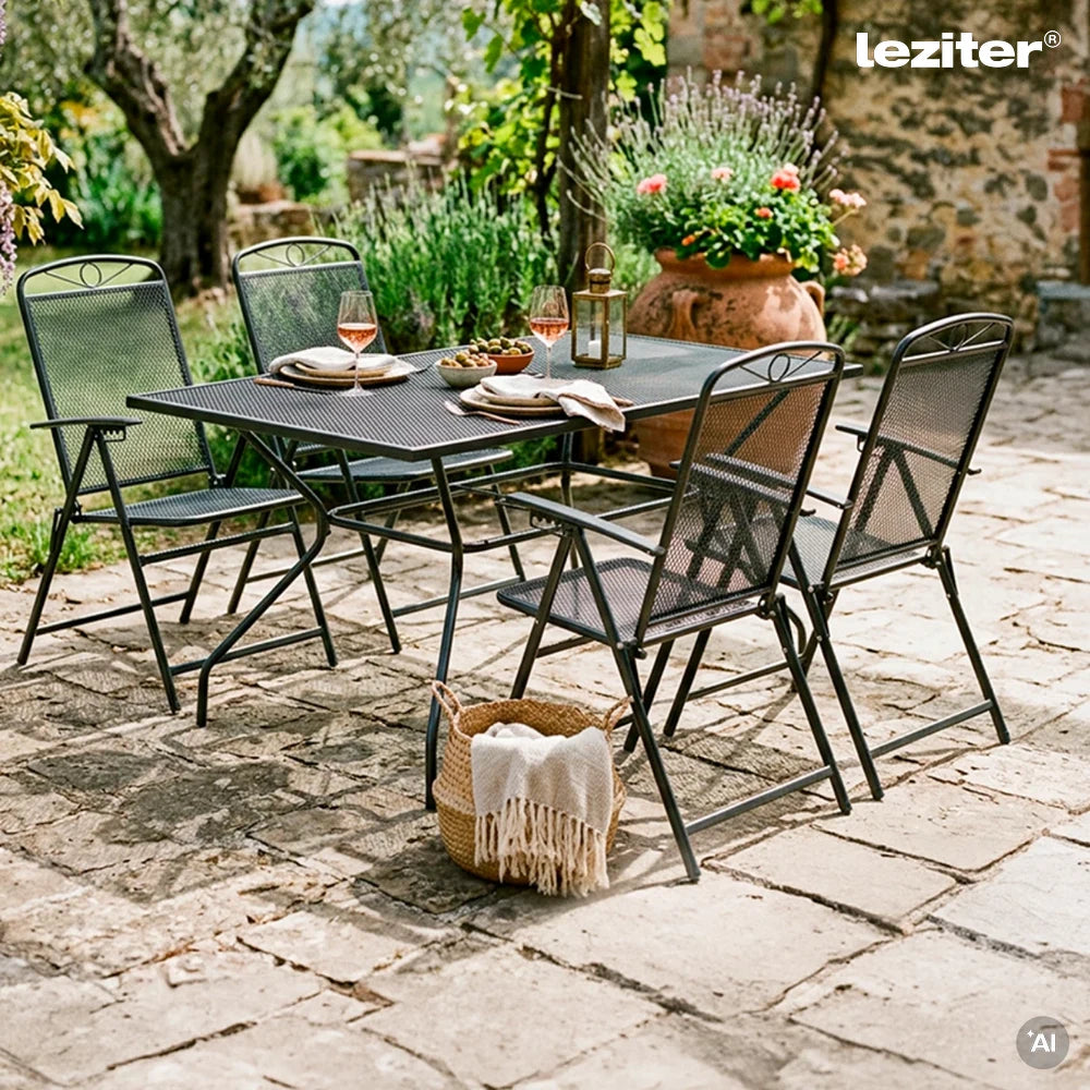 Melfi Metallgitter-Gartentisch 150x90x75 cm Sekundäres Bild