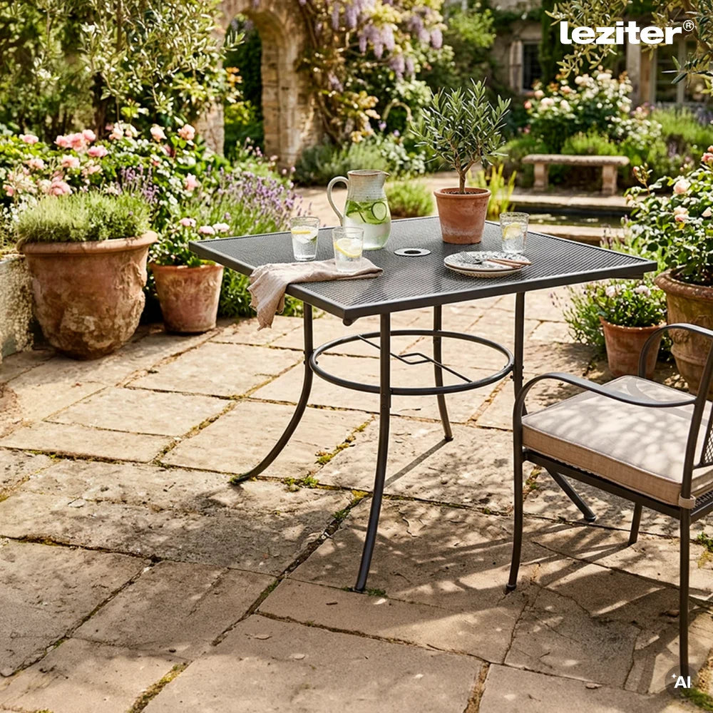 Melfi Metallgitter-Gartentisch 91,5x91,5x71 cm Sekundäres Bild