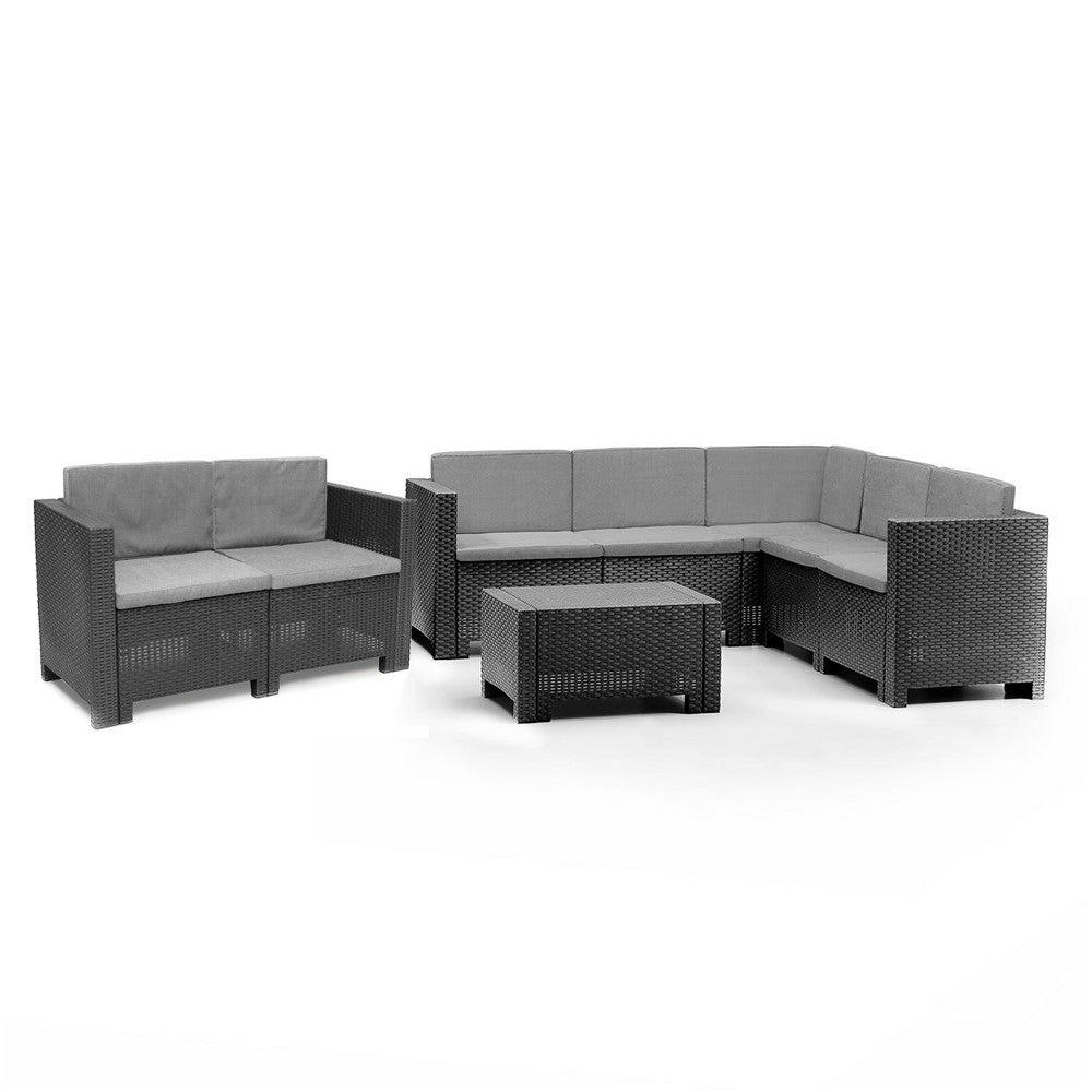 City Big 7-Sitzer-Eck-Gartenmöbel-Set Sekundäres Bild