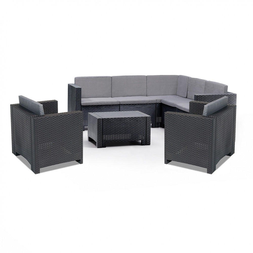 City 7-Sitzer-Eck-Gartenmöbel-Set Sekundäres Bild
