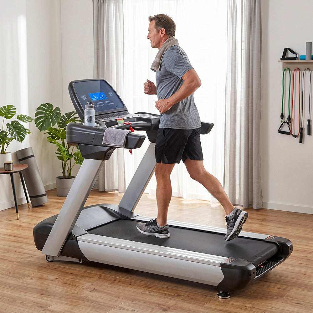 Laufband mit LED-Anzeige von Titanfit, max. 200 kg, 3 LE, 1–25 km/h, Steigungswinkel 0–18 % Sekundäres Bild