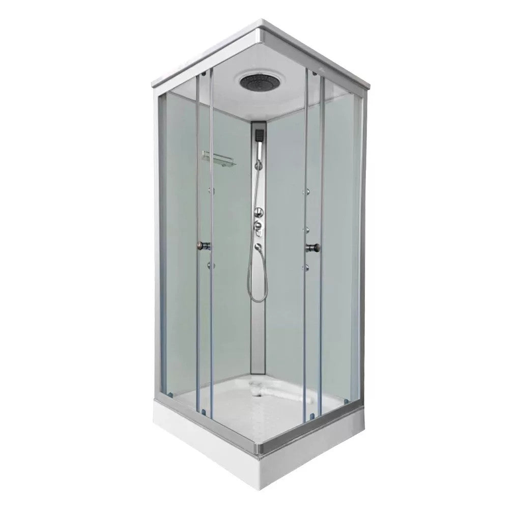 Hidromasszázs zuhanykabin, szögletes teljes hátfalas kivitel - Homelux, LH8080W Fő kép