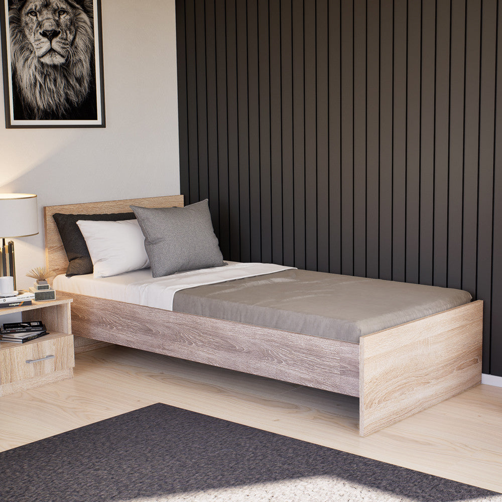 Miami Einzelbett 90x200 cm sonoma eiche-york eiche Sekundäres Bild