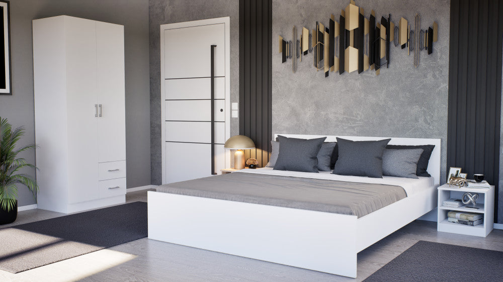 Miami Kleiderschrank 80x205 cm weiß-weiß Sekundäres Bild