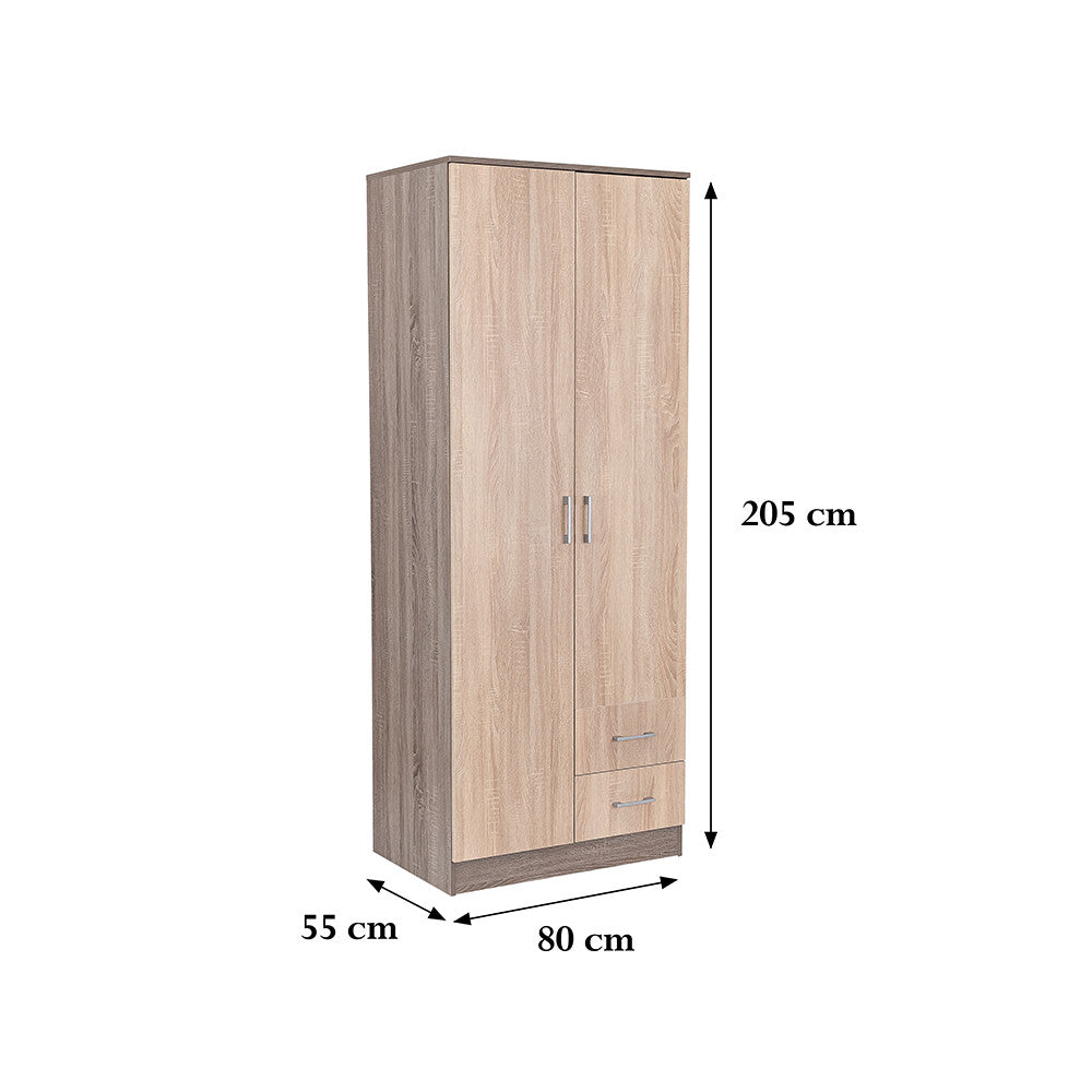 Miami Garderobe 80x205 cm sonoma eiche-york eiche Sekundäres Bild