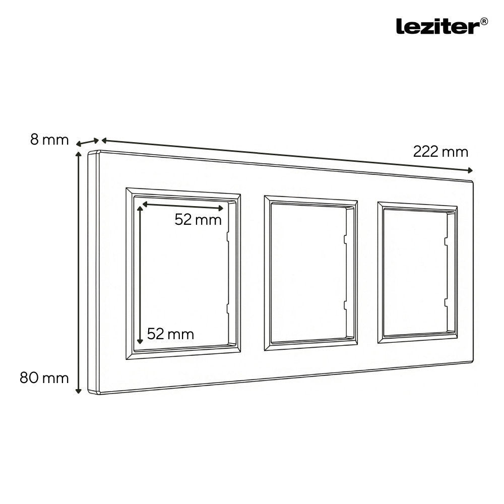 Nova Dreifachrahmen horizontal weiß Sekundäres Bild