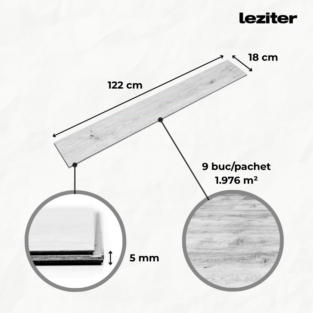 Leziter Kalahari-Eiche SPC-Vinylboden Sekundäres Bild