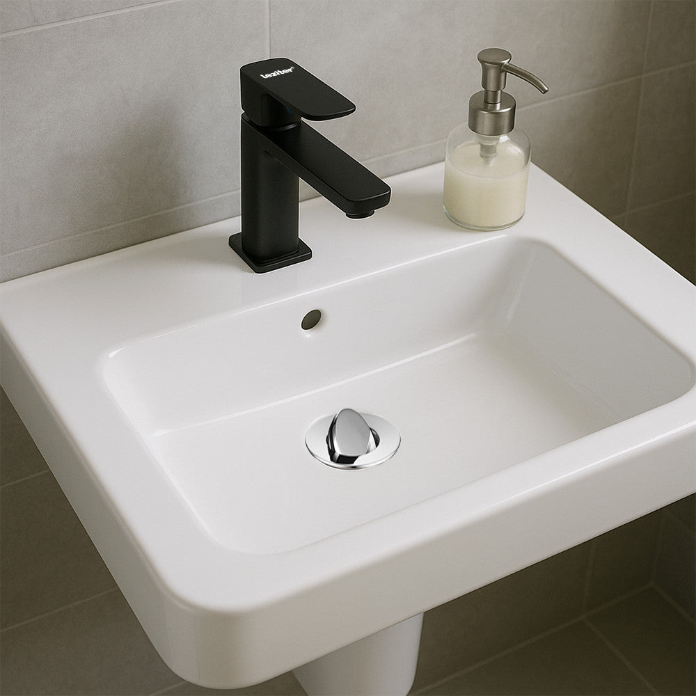 Spülventil für ein Waschbecken mit Überlauf Sekundäres Bild