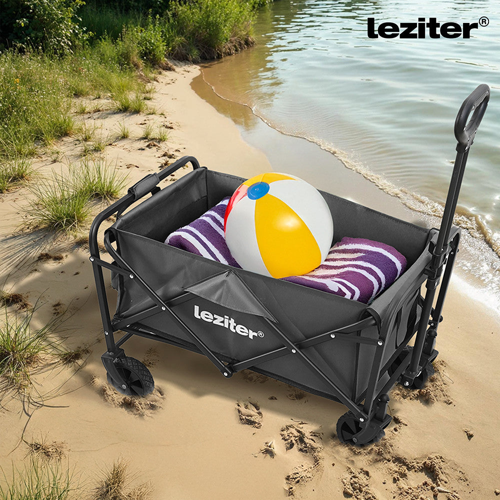 Zusammenklappbarer Standard-Garten-Strandwagen grau Sekundäres Bild