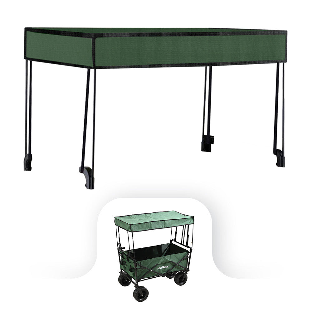 Kerti szállítókocsi prémium zöld árnyékoló tetővel - Homelux, LSZKT055-GREEN Hauptbild