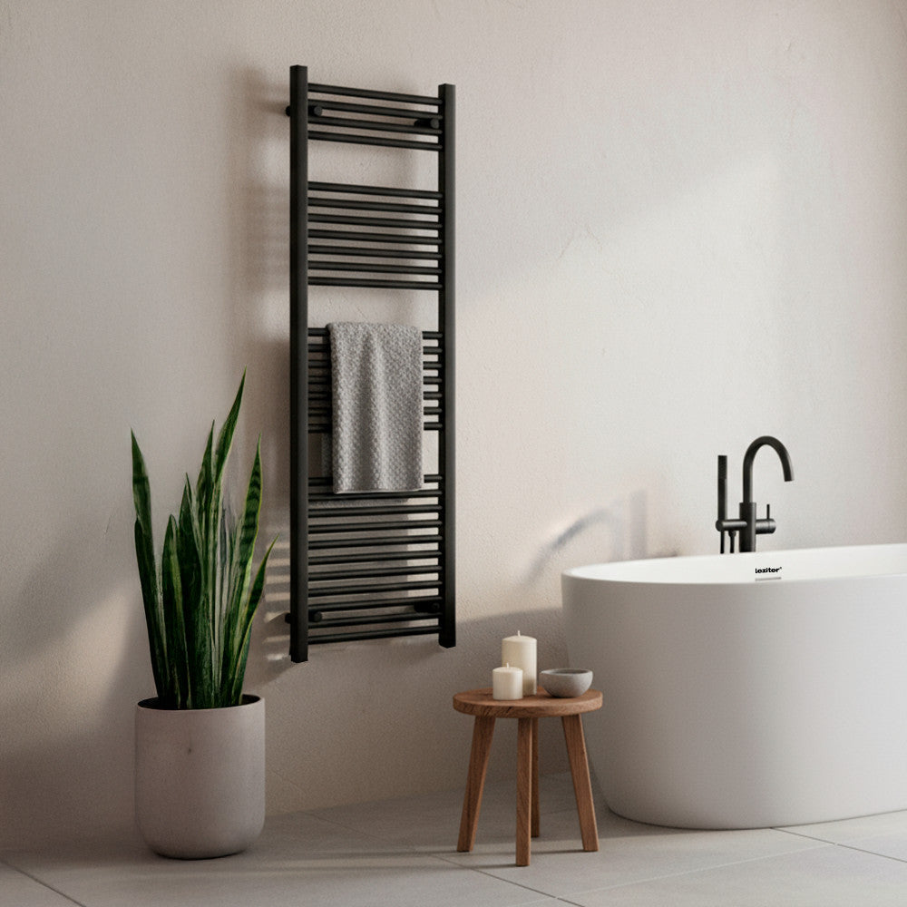 Gerader Handtuchwärmer 1400 x 500 mm, schwarz Sekundäres Bild