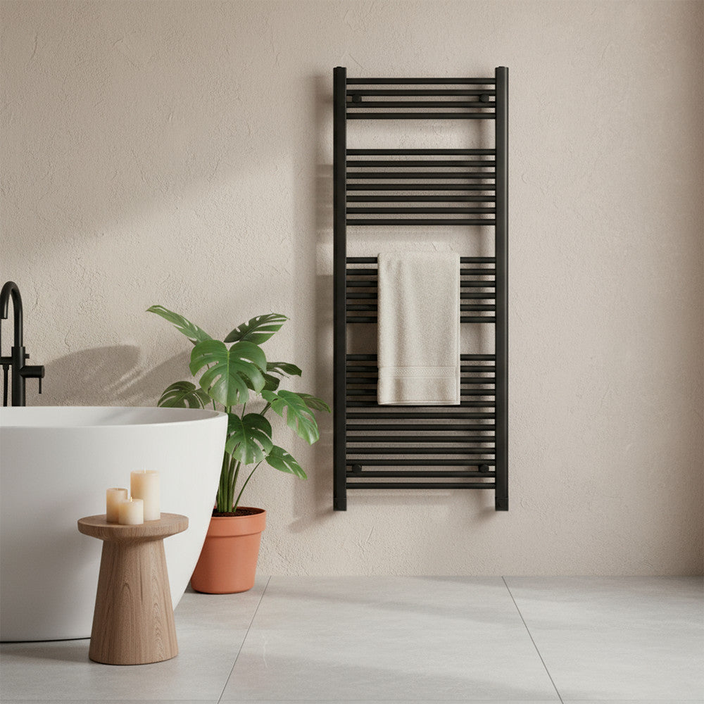 Gerader Handtuchwärmer 1400 x 600 mm, schwarz Sekundäres Bild