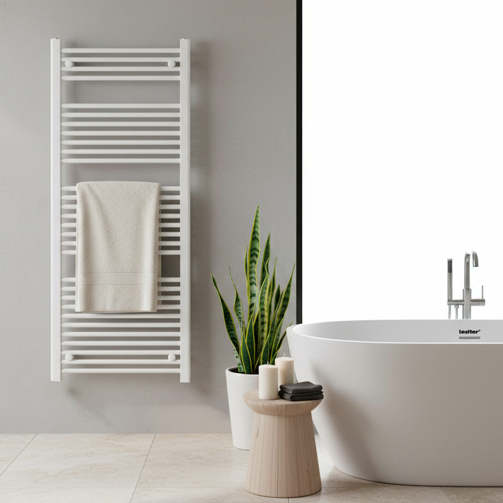 Gerader Handtuchheizkörper 1400 x 600 mm, weiß Sekundäres Bild