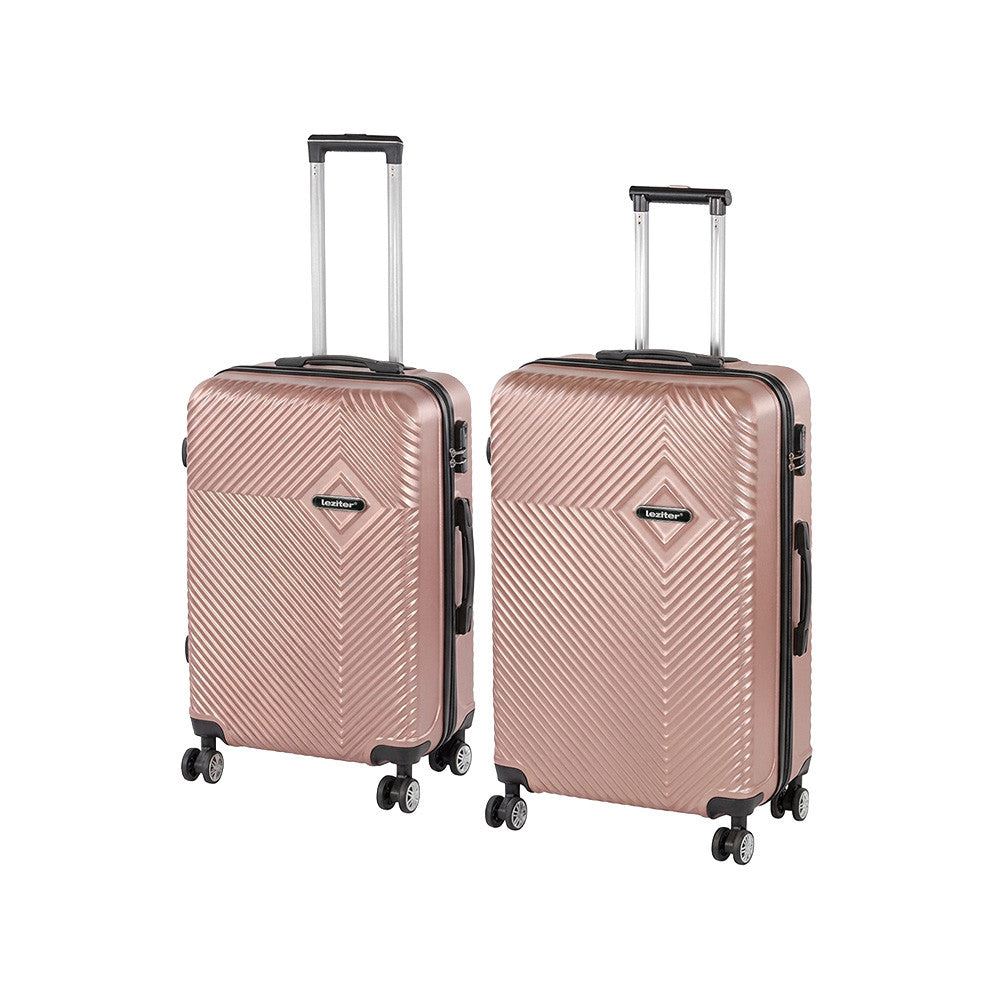 2 részes bőröndszett, modern rosegold színű közepes és nagy keményfedeles bőrönd - Homelux, LTRPBS-XI-RG Fő kép
