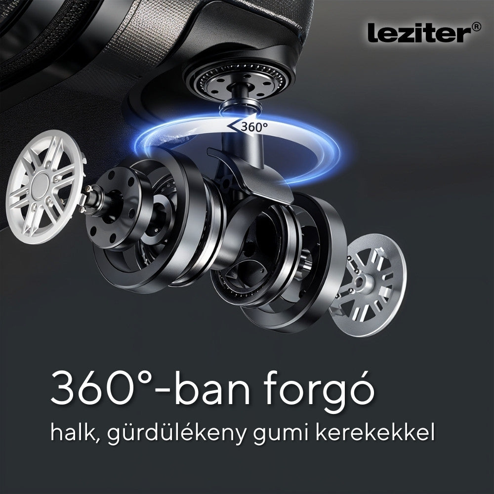 4 részes keményfedeles bőröndszett 360°-ban forgó dupla kerekekkel - Homelux, LTRPBS-XXII-RG