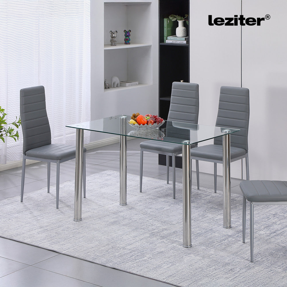 Berna 120 cm quadratischer Esstisch aus Glas Sekundäres Bild